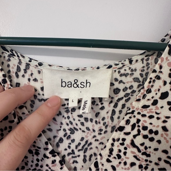 Ba&sh Patterned Midi V- Neck Dress Size Large Women’s - Picture 14 of 15